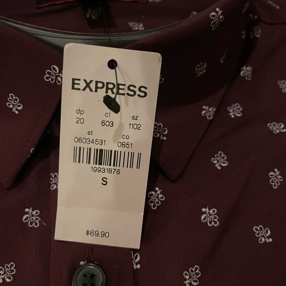 Express Long Sleeve Button Up Shirt Slim Fit - Picture 2 of 2